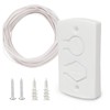 White Two Button Cover Plate with Garage Door Wire 35265B,