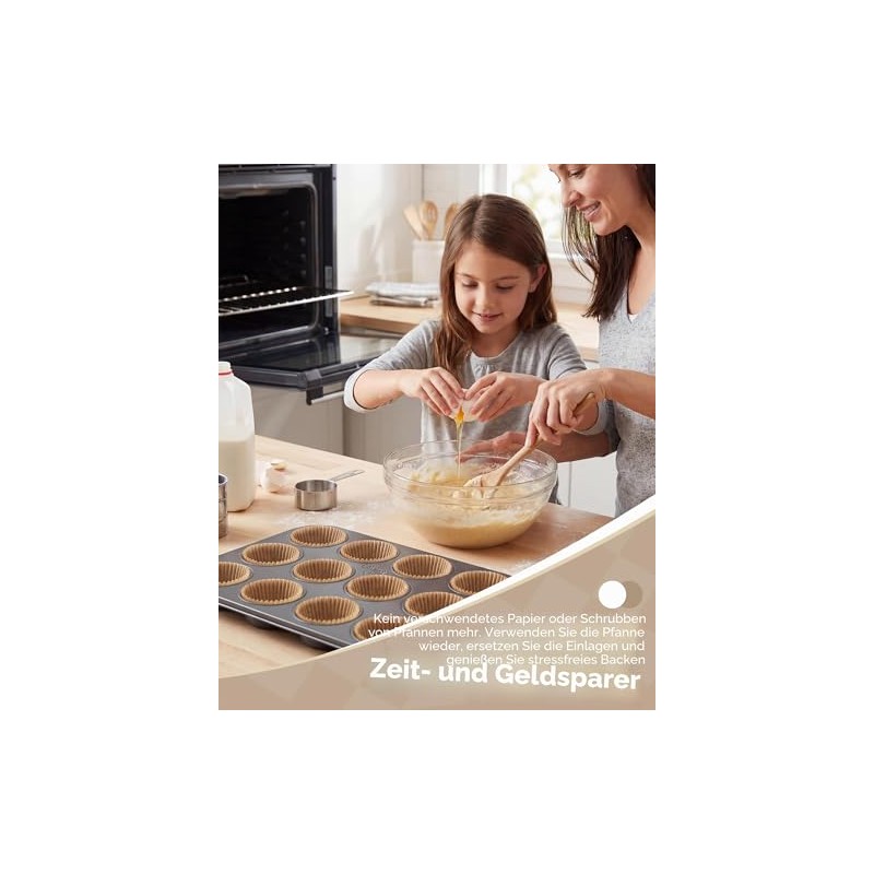 Bake Choice Standard Muffin Mould for 12 Moulds, Contains 100