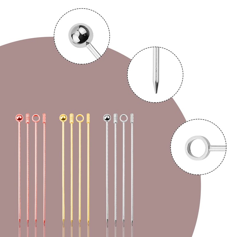 Jagowa 12PCS Cocktail Picks Stainless Steel Fruit Sticks Toothpicks Appetizer