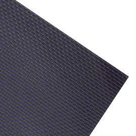 sourcing map Carbon Fiber Sheet 300x200x2mm 3K Carbon Fiber Board with Metallic Threads Plain Weave Glossy Surface Laminate Plate Panel for Automotive, Cars, RC Models, Drones, DIY, Blue