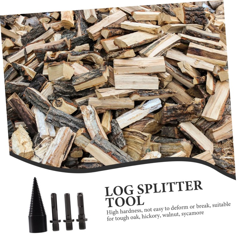 SHINEOFI 1 Set Firewood Drill Bit Set Wood Splitter Kit