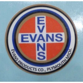 1950's Evans Colson tricycle trike bike seat tube decal