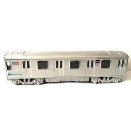 toy NEW New York City MTA Metro subway rail train diecast model pullback and go 7"