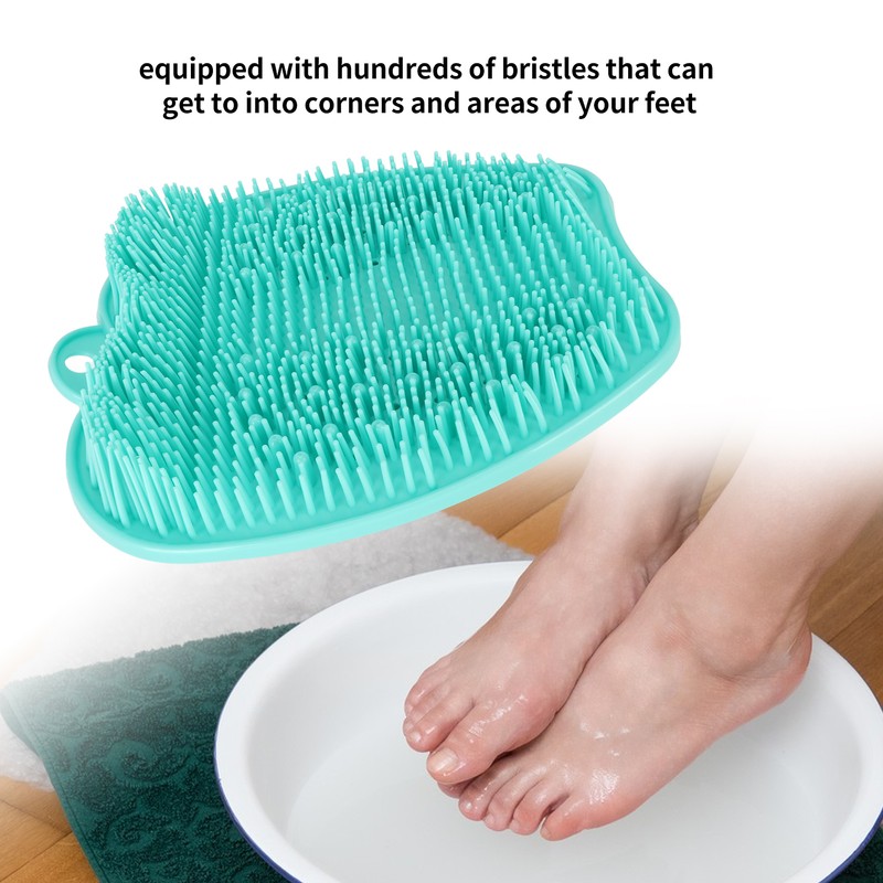 Shower Foot Scrubber Soft Silicone Anti Slip Suction Cup Odour