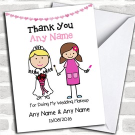 Thank You for Being Our Wedding Makeup Artist Customised Thank You Greetings Card- Thank You Cards | Thank You Card | Thank You Appreciation Card