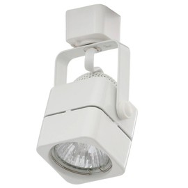 1- Juno R714-WH Trac-Lites 50 Watt GU10 White Cast Cube Track Head R714 WHITE