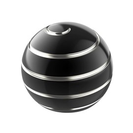 Apqdw Kinetic Desk Toy Ball, 1.54'' Kinetic Desktop Spinning Toys, Optical Illusion Fidget Toys Gadgets for Adults Office Anxiety, ADHD (39MM, Black-A)