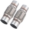 Autarboor 2 Pcs Exhaust Flex Pipe, 3''x 6''Stainless Steel Heavy