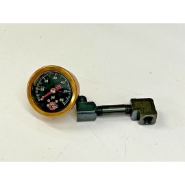 working class choppers BLACK pipe MOUNT BRASS IRONHEAD SPORTSTER OIL PRESSURE GAUGE bobber black 60