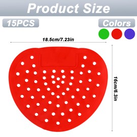 Aoyfuwell 15 STK Urinalsieb mit Duft, Pissoirsieb, Urinal-Sieb, Duft Urinaleinlage Einsatz, Universal Urinal-Einlag, Urinal Spritzschutz für öffentliche Toiletten, Hotels, Geruchsentferner Frisch