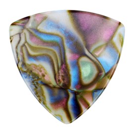 Exotic Plectrums Celluloid Abalone Guitar Or Bass Pick - 0.71 mm Medium Gauge - 346 Rounded Triangle Shape - 6 Pack, Celluloid-Abalone-Pick-.71mm-346-6-Pack