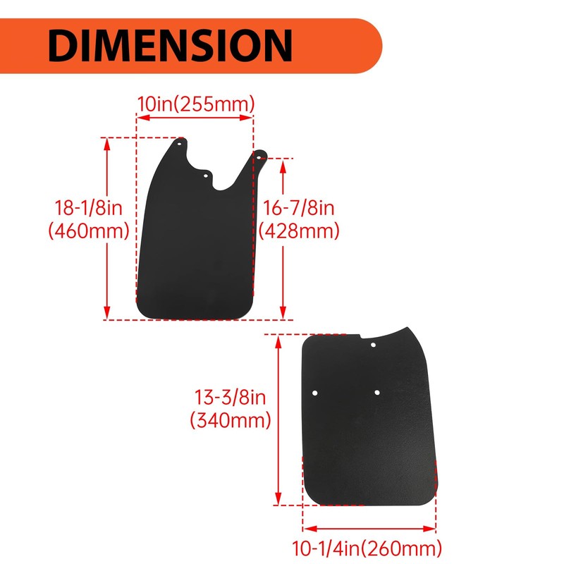 ECOTRIC Mud Flaps Compatible with 1995-2004 Toyota Tacoma 4x4 Prerunner