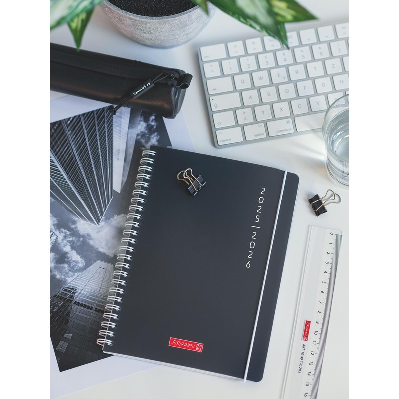 BRUNNEN School Diary (2025/2026) "Plain Black", 1 Page = 1