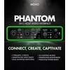 Movo Phantom Dual Channel USB/USB-C Audio Interface for Recording, Songwriting,