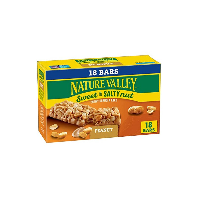 Nature Valley Granola Bars, Sweet and Salty Nut, Peanut, 18