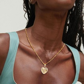 Virgin Mary Necklace for Women, 14K Gold Plated Guadalupe Necklace Mother Mary Catholic Gift, Cubic Zirconia Virgen de Guadalupe Charm Pendant Lady of Guadalupe Mexican Jewelry, 18/20/24 IN Chain, 24