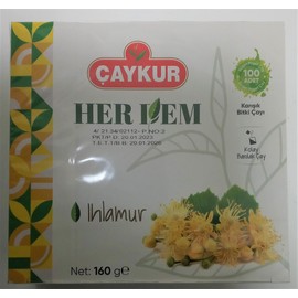 CAYKUR HerDem Herbal Tea Linden and Green Tea Mixed - 100 Tea Bags - 160g