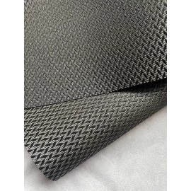 Carbon Fiber Black and Silver Textilene Fabric 27”wide