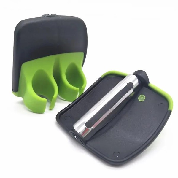 Finger Grip Vegetable Peeler | Black and Green Color |