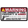 x4 / Four Pack Security Auto Warning 2nd Amendment Vinyl