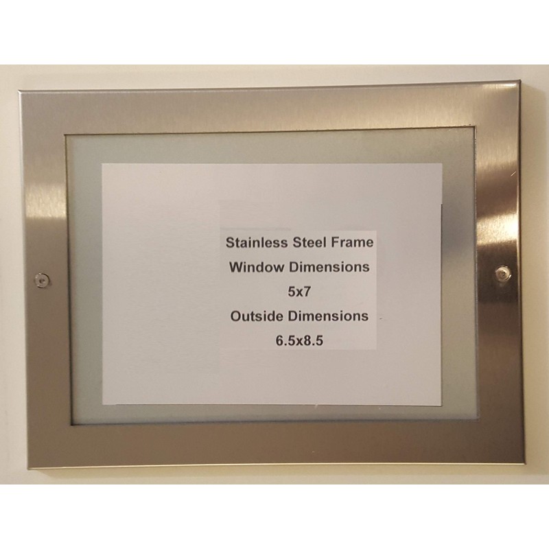 BUILDINGSIGNS.COM Elevator certificate frame (size 5x7, stainless Steel)