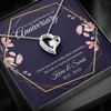 Bubble Hugs Anniversary Necklace Silver Plated Luxury Heart - to
