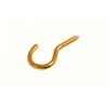 Pack Of 20 Cup Hook Screw In Unshouldered Total Length 25Mm Brass Plated