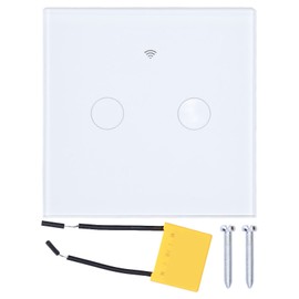WiFi Smart Wall Switch for TUYA APP Control 2 Way Single Live Wire EU Standard 80‑260VAC White