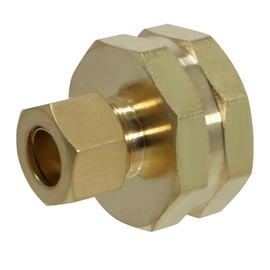 XFITTING 3/8 inch OD Compression x 3/4 inch FHT Garden Hose Threaded Female Adapter, Brass, 1 Piece