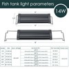 AQQA Aquarium Light,Full Spectrum LED Fish Tank Lights,12"-54" Adjustable Multi-Color