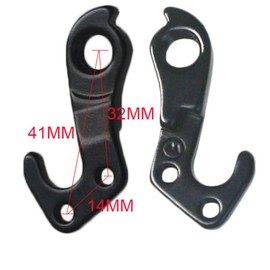 Universal Bicycle Derailleur Hanger, Bike Rear Tail Hook with Screws, Aluminum Alloy Replacement for Trek #322175#8500-6700#4500-4300 (Black)