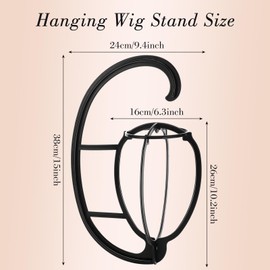 obeoby Hanging Wig Stand, Collapsible Wig Hanger Portable Hanging Stand For Wigs