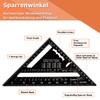 Adusa Carpenter's Square, Multifunctional Carpenter's Square 17 cm Metric, Try