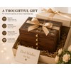 Wooden Jewelry Box Transparent Window Rings Necklace Storage Organizer Box