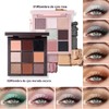 Paleta de Sombras de Ojos 9 Colores, Resistente al Agua