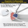 Bestyle Women Stainless Steel US Flag Necklace Heart American Flag