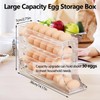 4 Levels Automatic Egg Dispenser with Rolling Function, Egg Holder