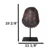 Nautical Marine Faux Alligator Snapping Turtle Shell Sculpture With Pole