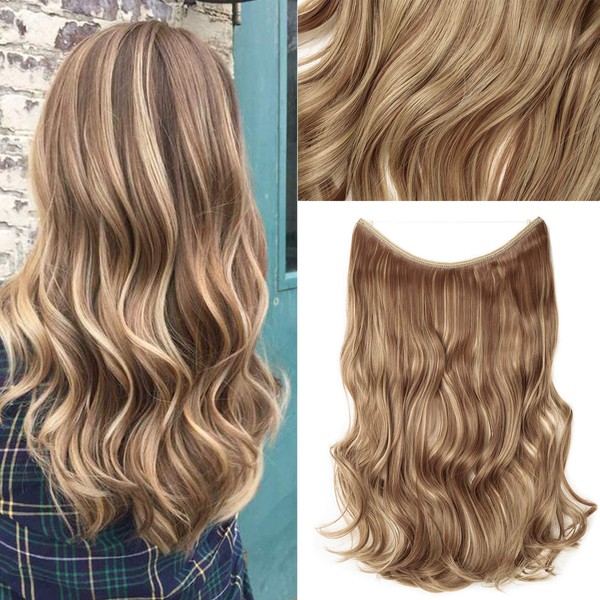 Silk-co Hair Extensions with Elastic Band, Adjustable Secrets Hairpiece, Synthetic
