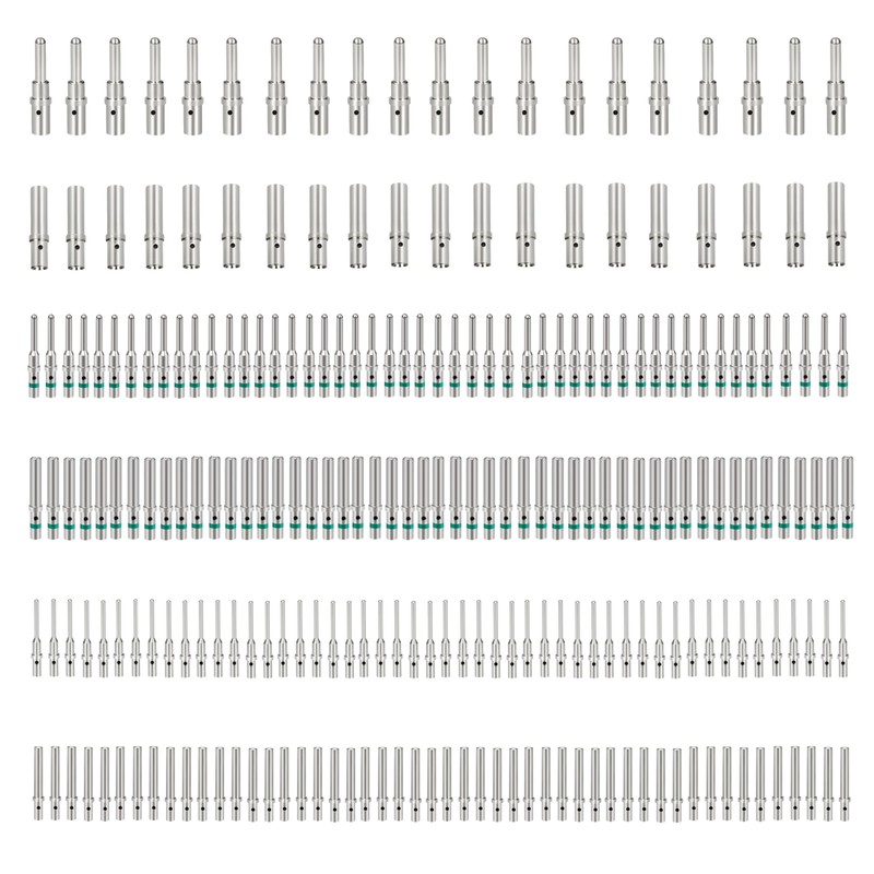 240PCS Deutsch Solid Contacts, Contact Sizes 12 16 20 Male