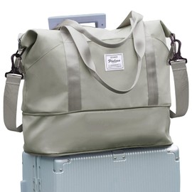 Ryanair Women's Travel Bag 40 x 20 x 25 cm Hand Luggage Bag Weekender Bag Swimming Bag Waterproof Travel Bag Duffle Bag Fitness Bag Training Bag Women for Travel Gym, J8-grey-brown