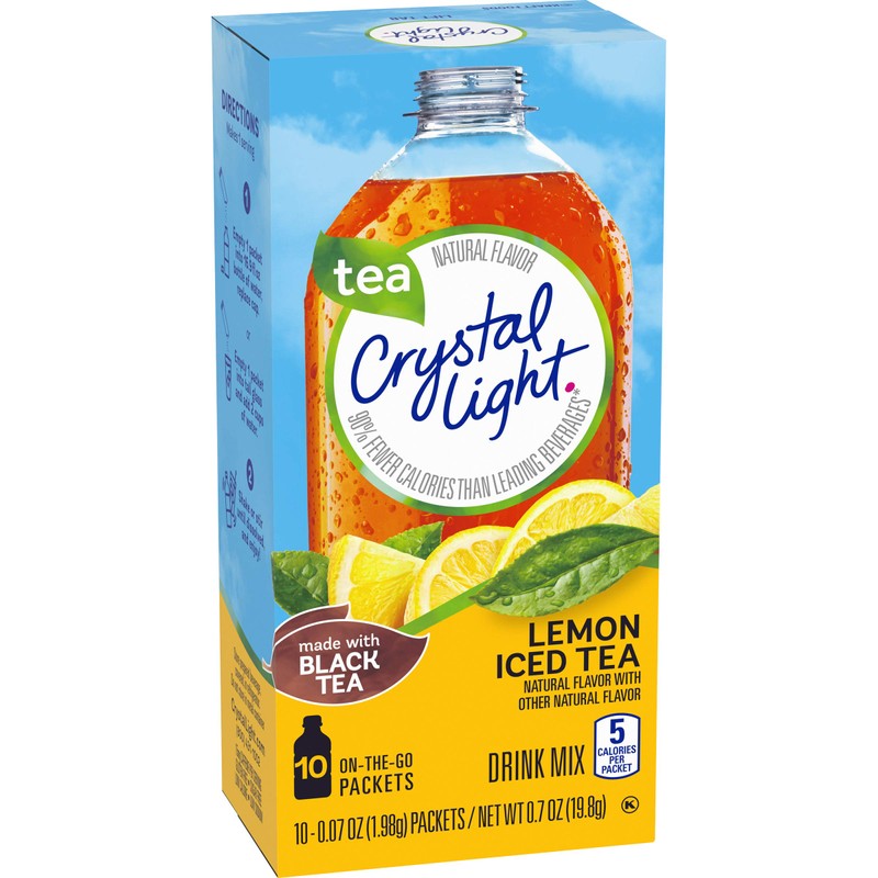 Crystal Light Lemon Iced Tea Naturally Flavored Powdered Drink Mix