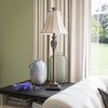 Kenroy Home 20182GR Iron Lace Buffet Lamp with Golden Ruby