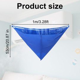 lasuroa 5pcs Mini Split Cleaning Kit, Waterproof PVC Air Conditioner Cleaning Cover with Hose Brush Towel AC Maintenance Kit Fits Systems 23-39 Inch Long