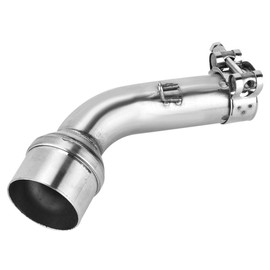 Pipe Connector Exhaust System Qiilu Motorcycle Exhaust Pipe Connector 51 mm Exhaust Pipe Stainless Steel Tailpipe for R25/R3 2015-2018 with 1 Pair Exhaust Spring