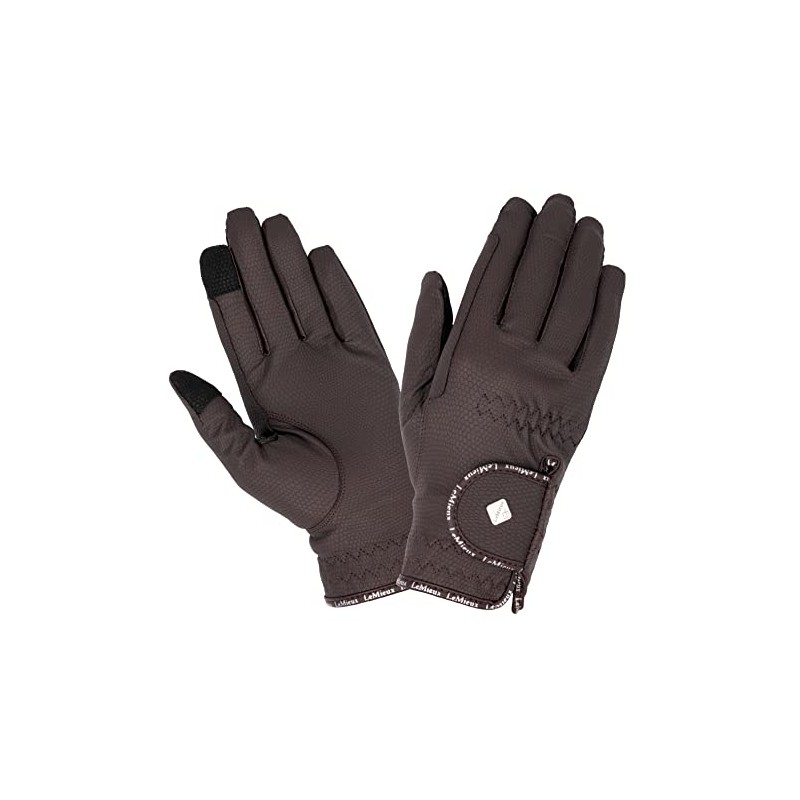 LeMieux Unisex Classic Leather Riding Gloves in Brown - Breathable