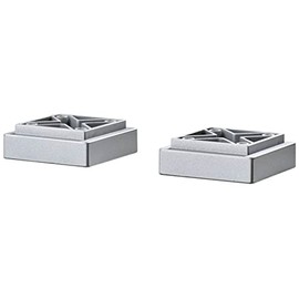 Pelipal Quickset 937 Base Base Set, Plastic, Matt Silver, 2 x 5.4 x 5.4 cm