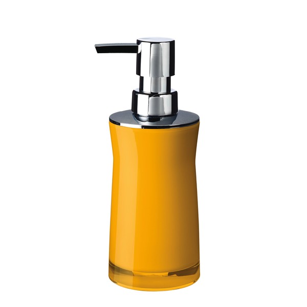 Ridder Soap Dispenser Disco, Acryl, Yellow, 6.5 x 6.5 x 19 cm