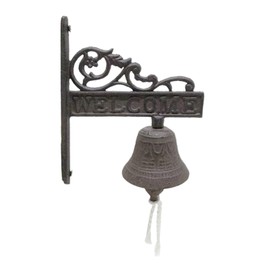 Doorbell Vintage Cast Iron Doorbell Wall Hanging Welcome Casting Doorbell for Garden Balcony