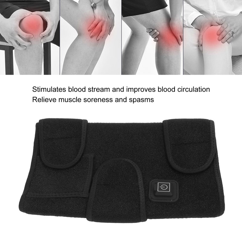 Heated Knee Brace Wrap 3 Levels Temperature Rapid Heating Rechargeable